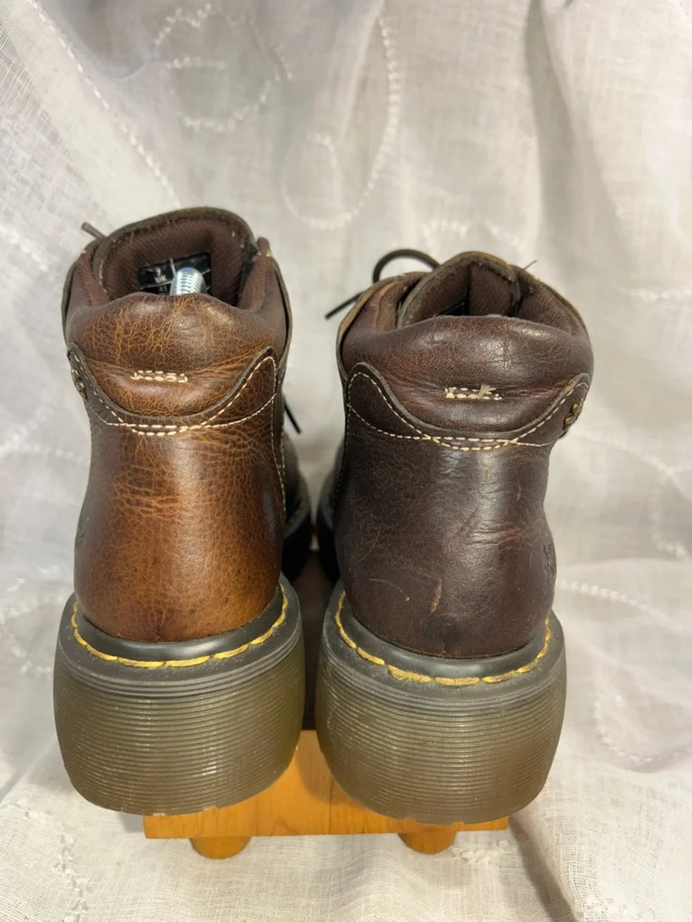 Dr Martens leather lace up ankle boots